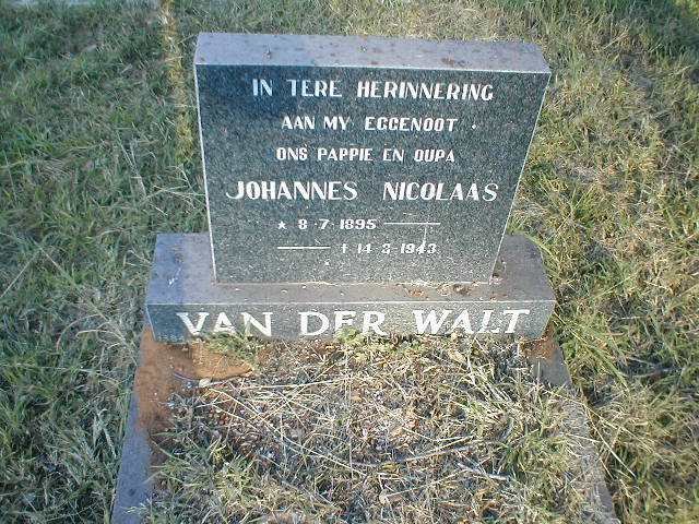 WALT Johannes Nicolaas, van der 1895-1943
