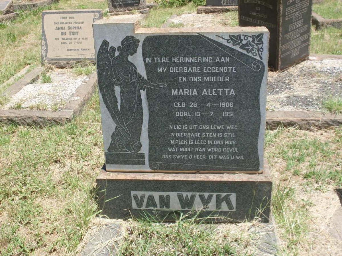 WYK Maria Aletta, van 1906-1951