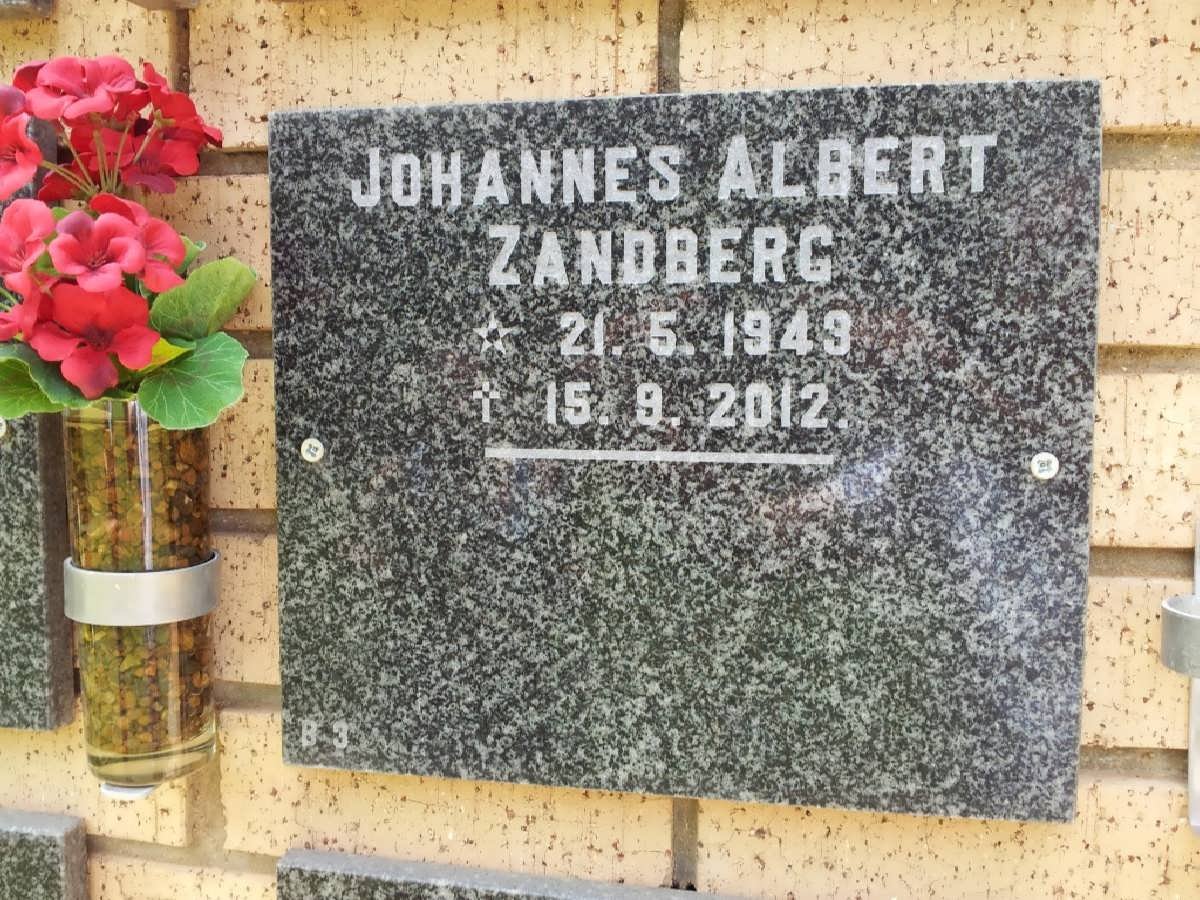 ZANDBERG Johannes Albert 1949-2012
