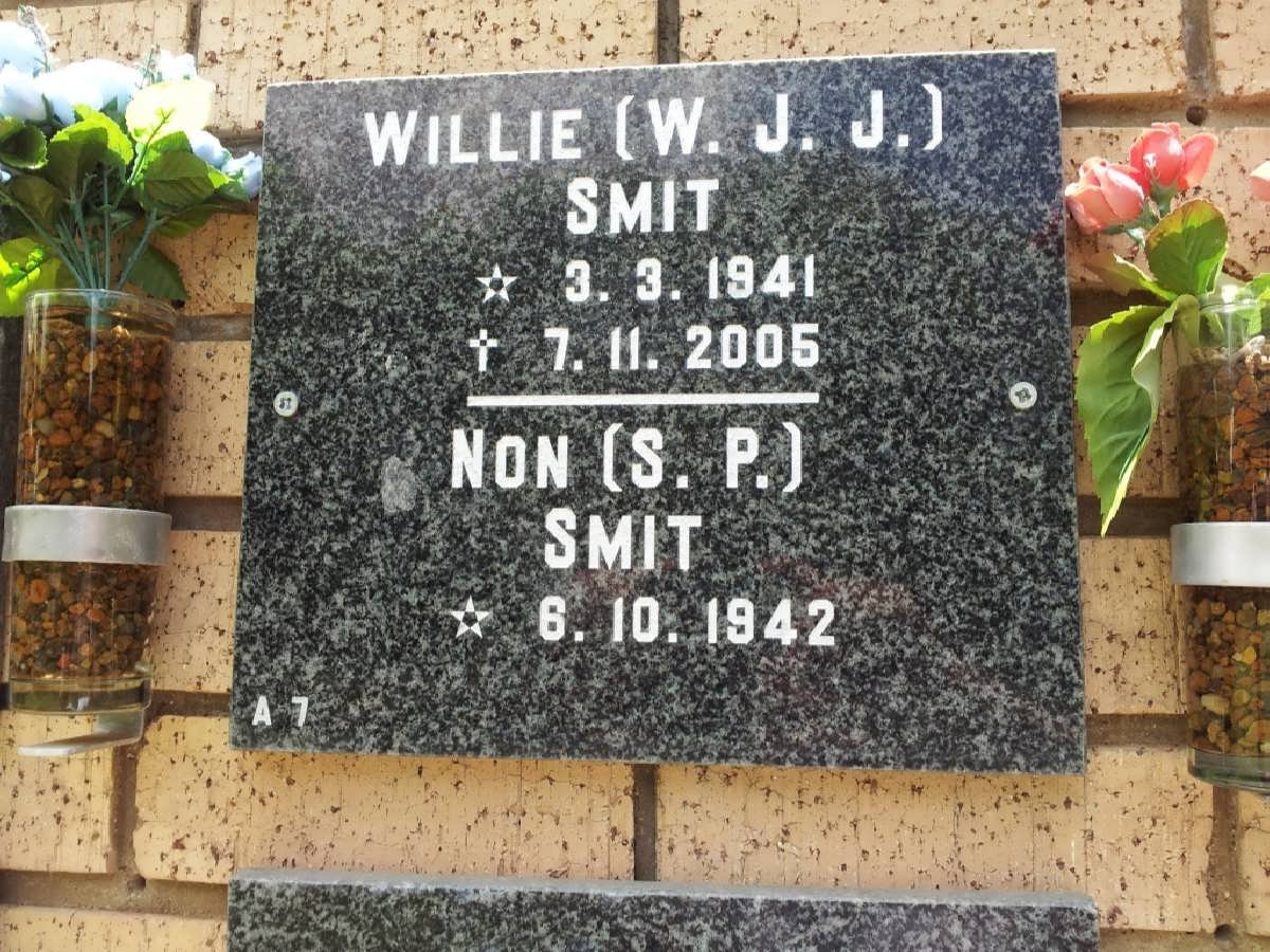 SMIT W.J.J. 1941-2005 &amp; S.P. 1942-
