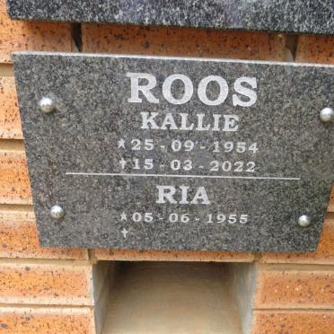 ROOS Kallie 1954-2022 & Ria 1955- 