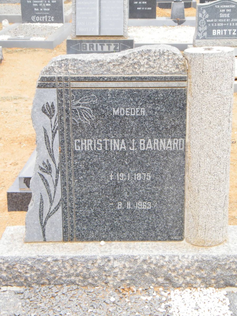BARNARD Christina J. 1875-1963