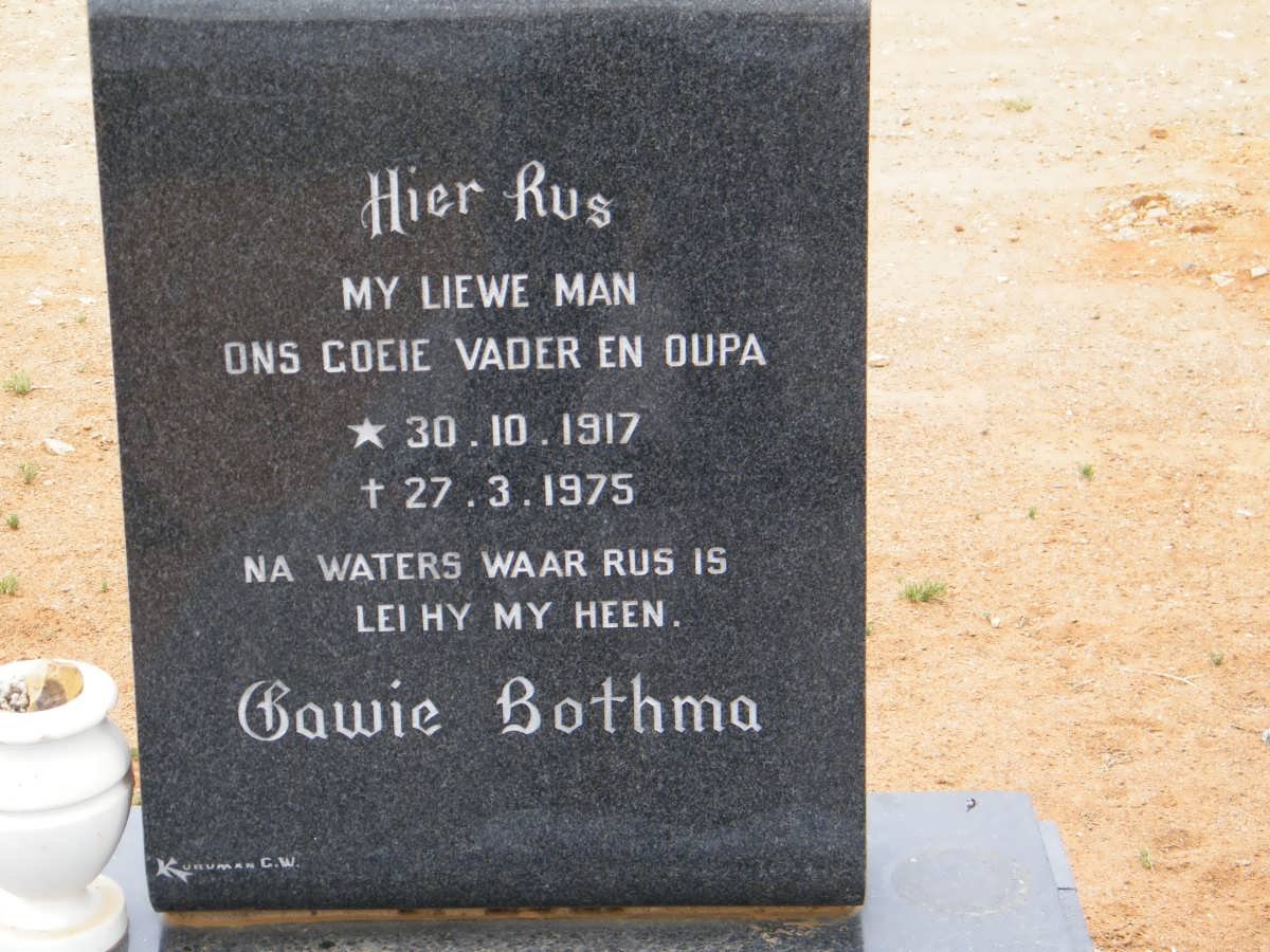 BOTHMA Gawie 1917-1975