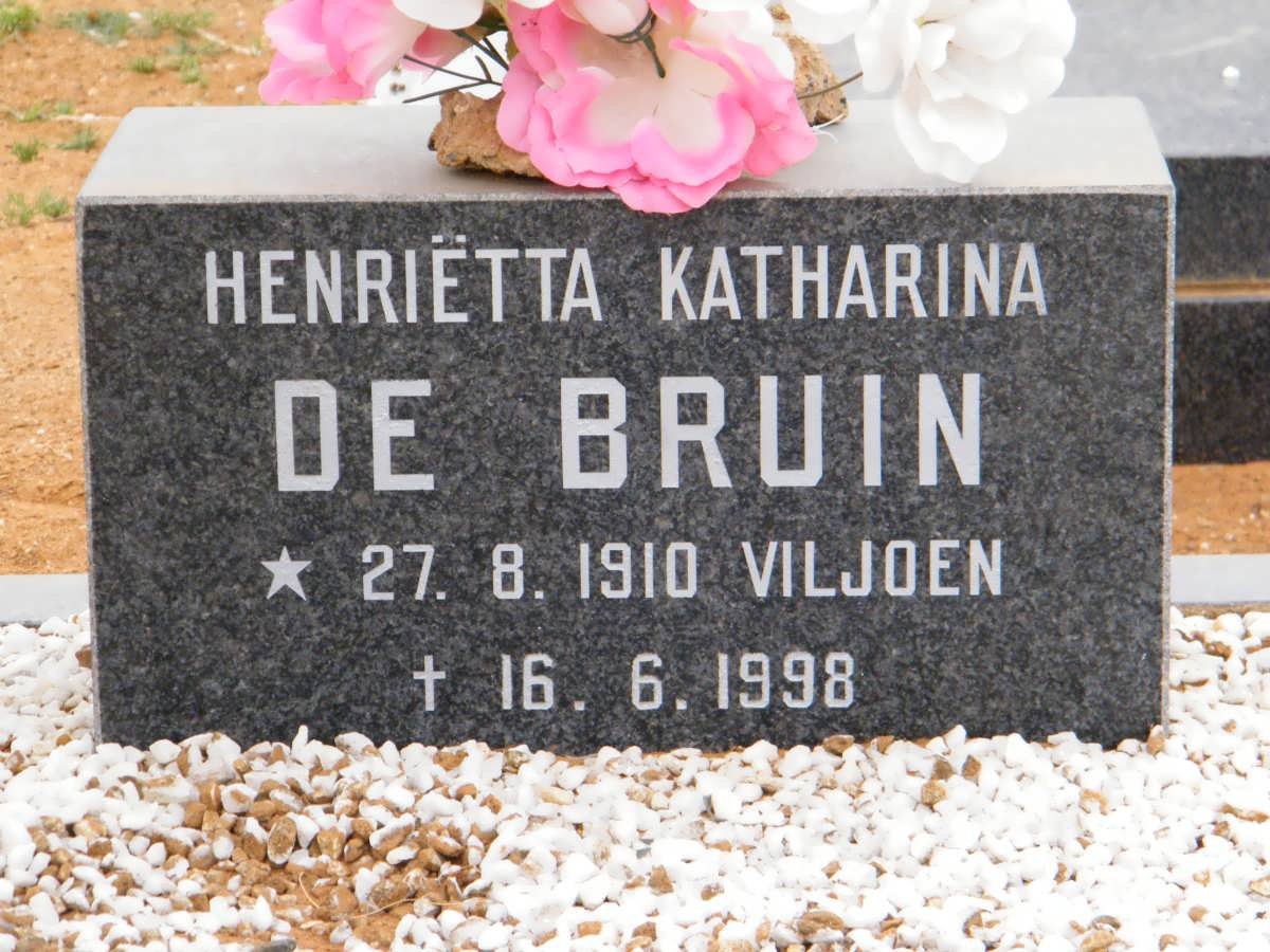 BRUIN Henrietta Katharina, de nee VILJOEN 1910-1998