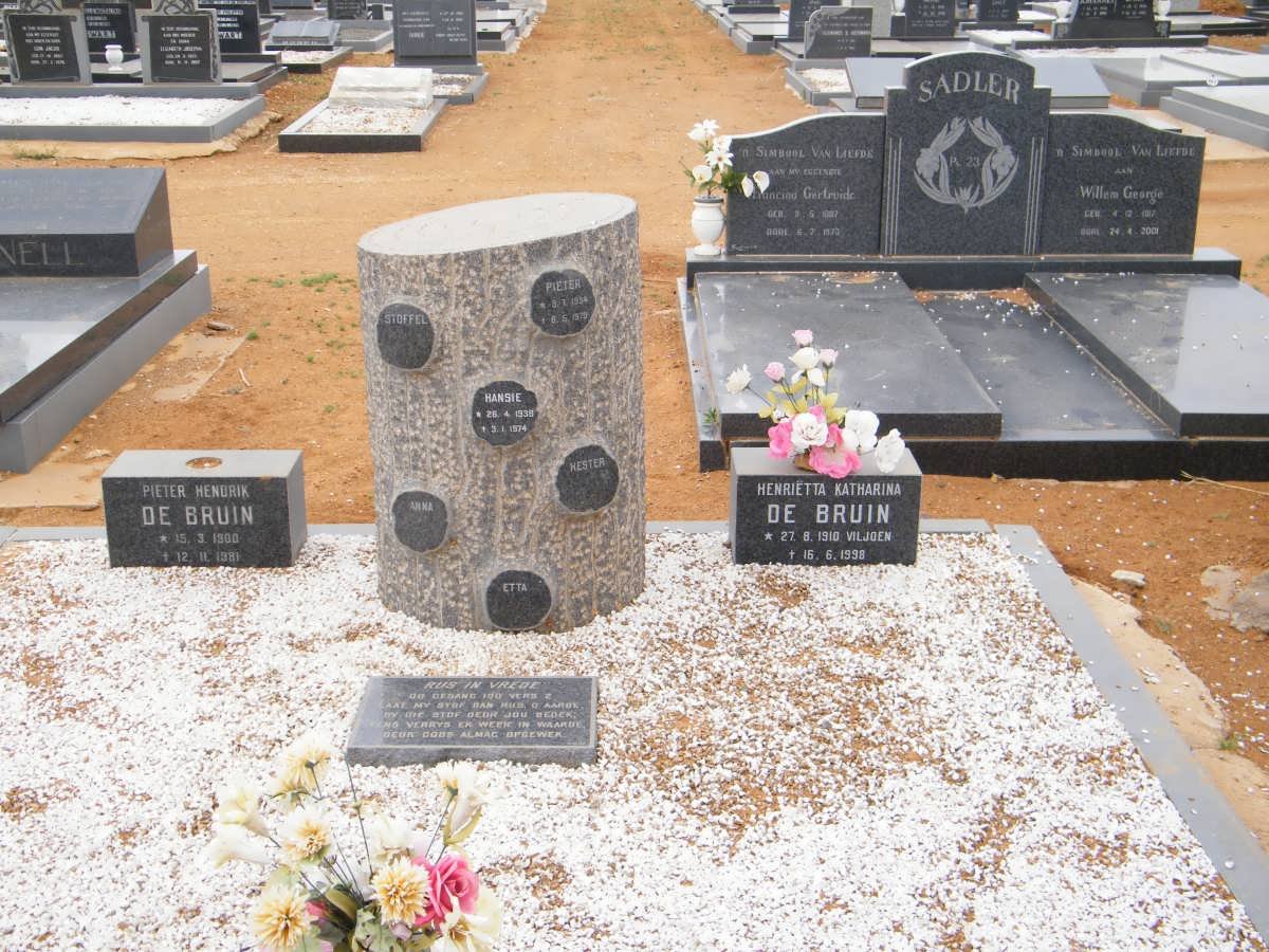 BRUIN Pieter Hendrik, de 1900-1981 &amp; Henrietta Katharina VILJOEN 1910-1998