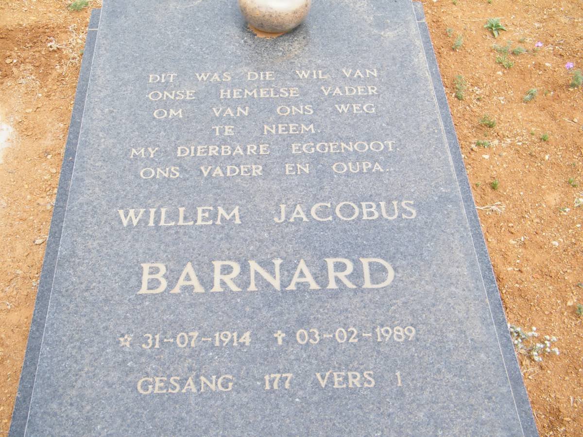 BARNARD Willem Jacobus 1914-1989
