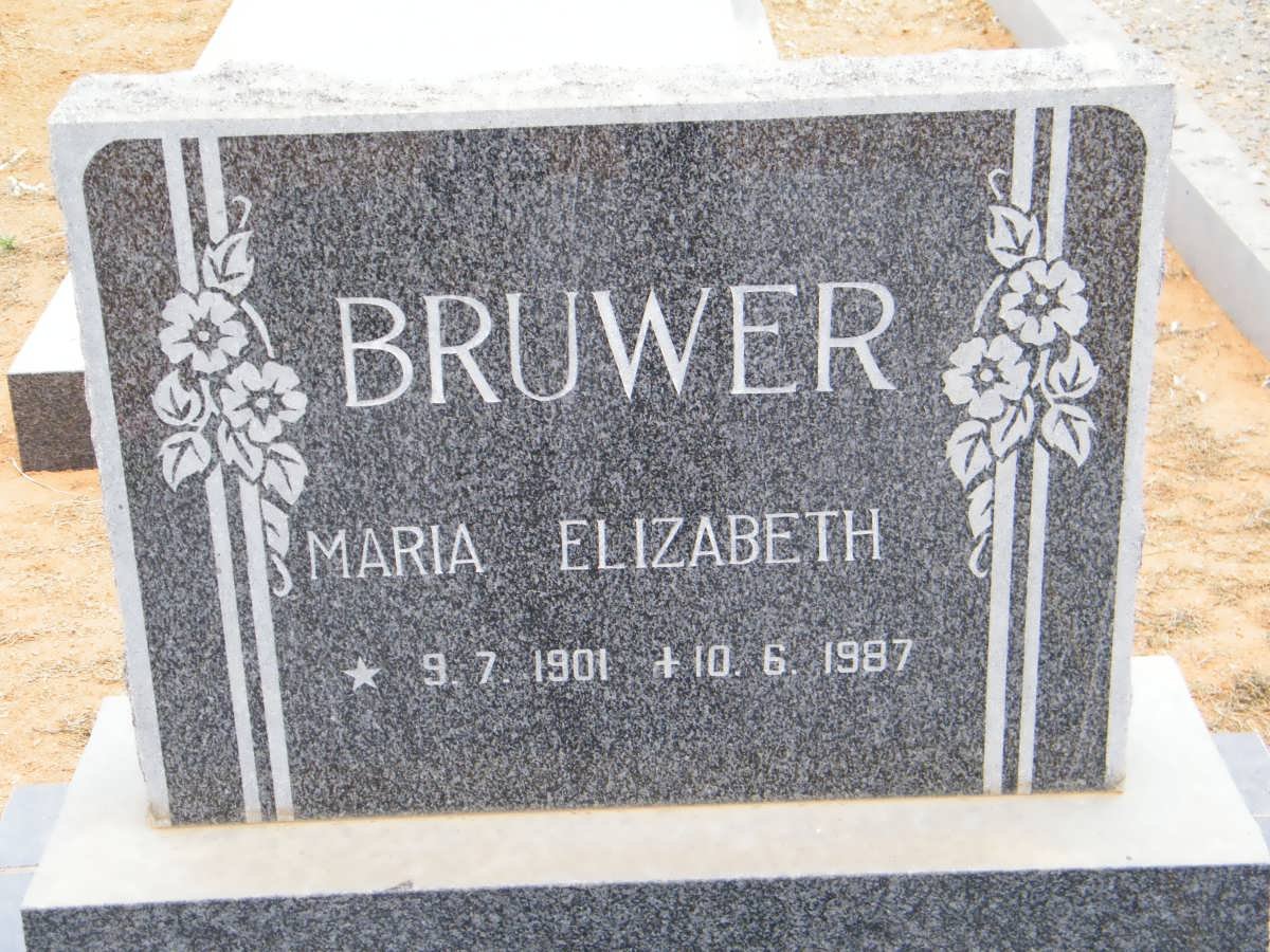 BRUWER Maria Elizabeth 1901-1987