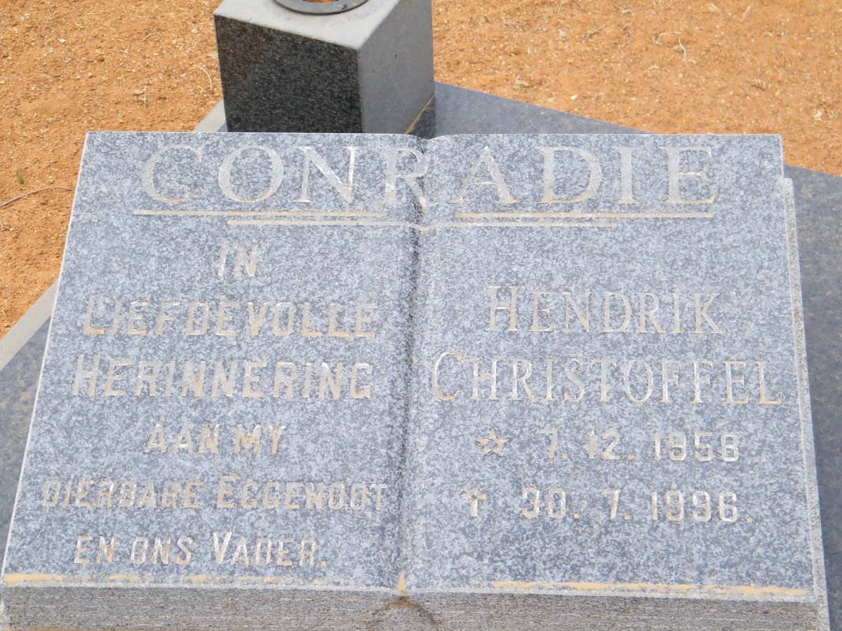 CONRADIE Hendrik Christoffel 1956-1996