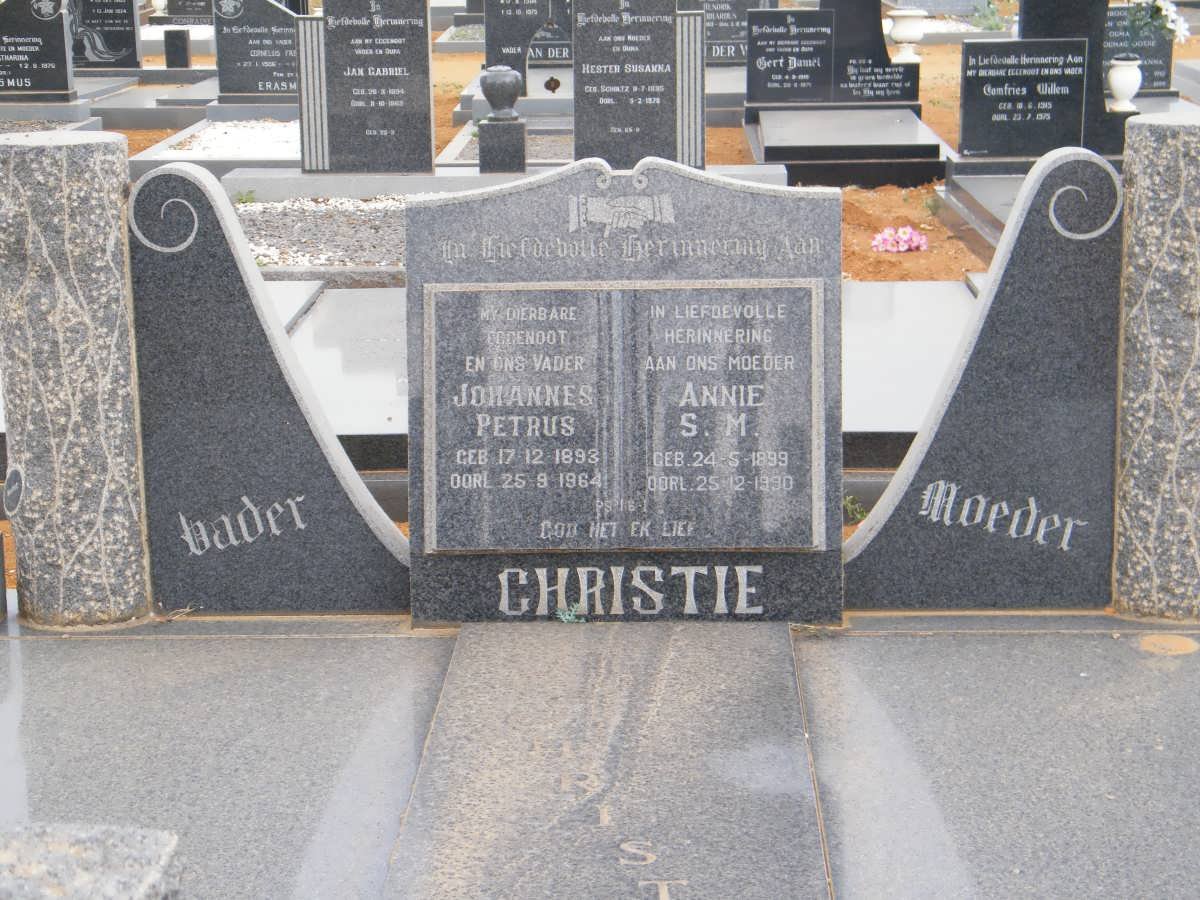 CHRISTIE Johannes Petrus 1893-1964 &amp; Annie S.M. 1899-1990