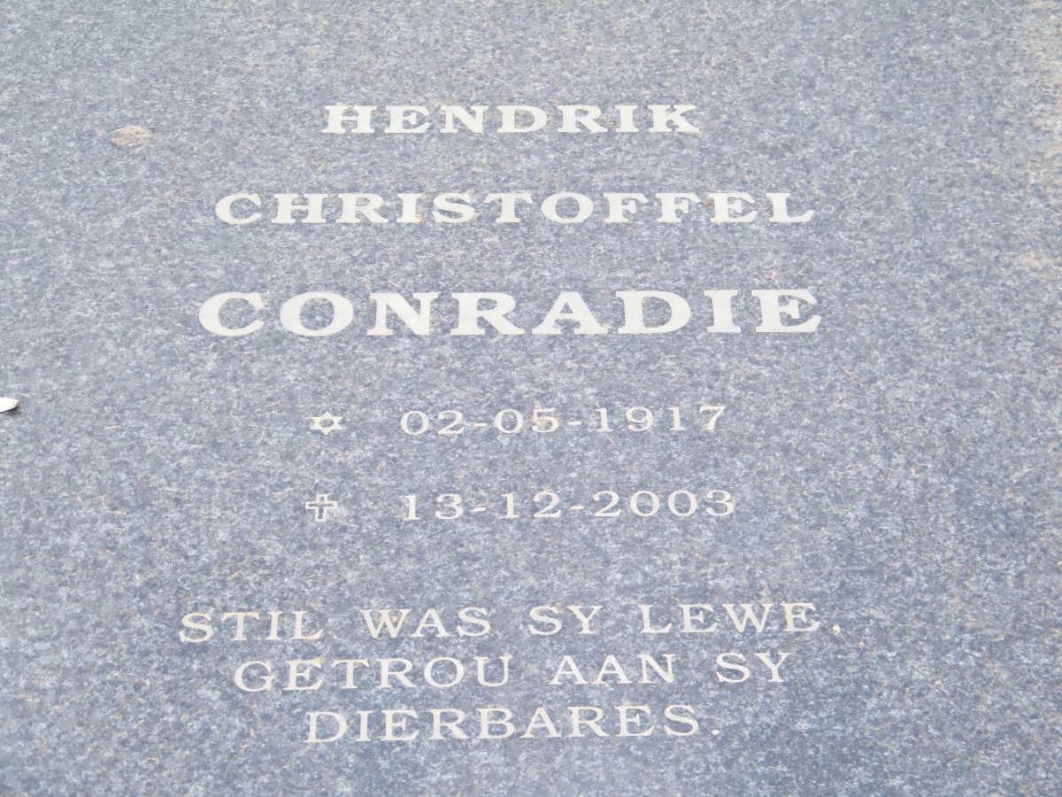 CONRADIE Hendrik Christoffel 1917-2003