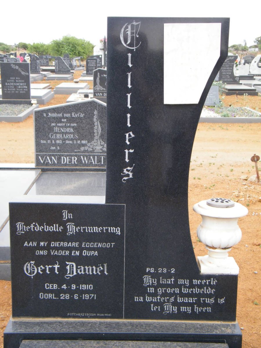 CILLIERS Gert Daniel 1910-1971