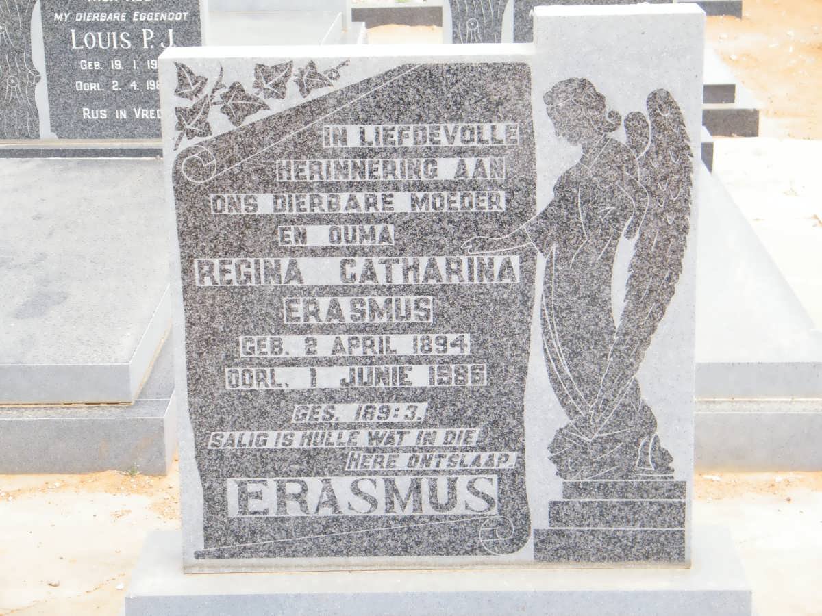 ERASMUS Regina Catharina 1894-1986