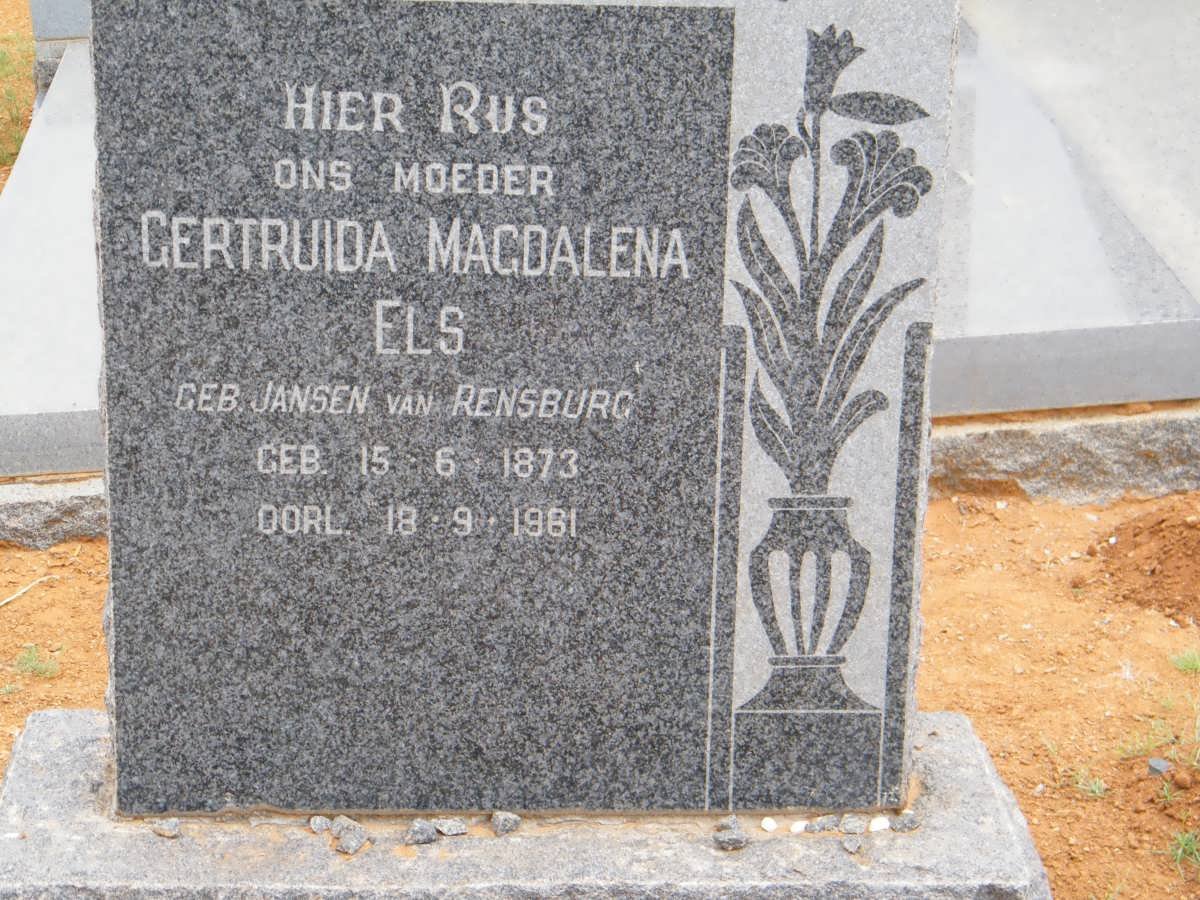 ELS Gertruida Magdalena nee JANSEN VAN RENSBURG 1873-1961