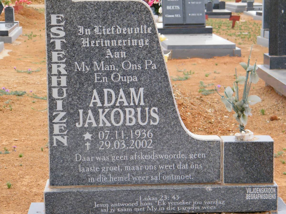 ESTHERHUIZEN Adam Jakobus 1936-2002