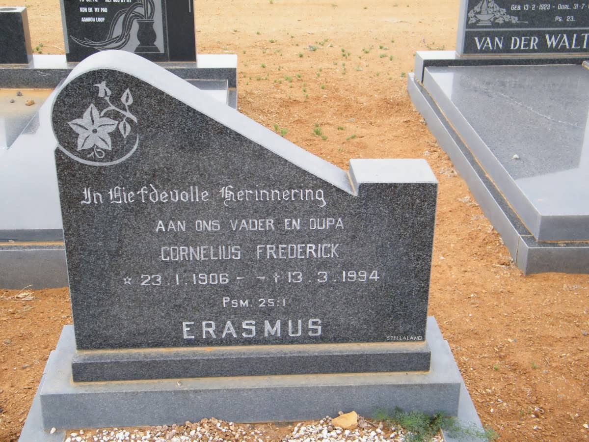 ERASMUS Cornelius Frederick 1906-1994