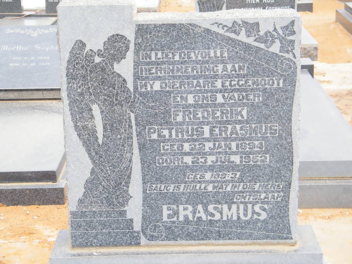 ERASMUS Frederik Petrus 1894-1952