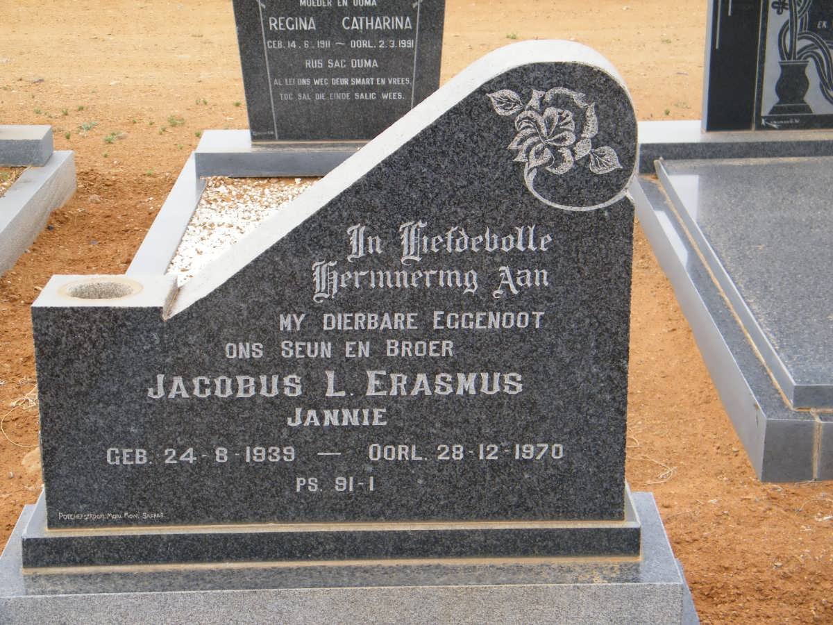 ERASMUS Jacobus L. 1939-1970