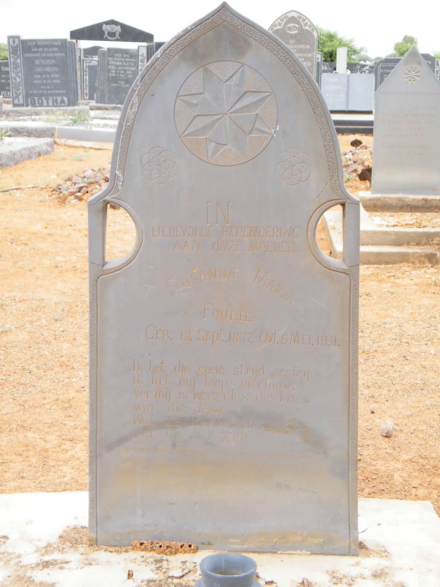 FOURIE Susanna Maria 1877-1931