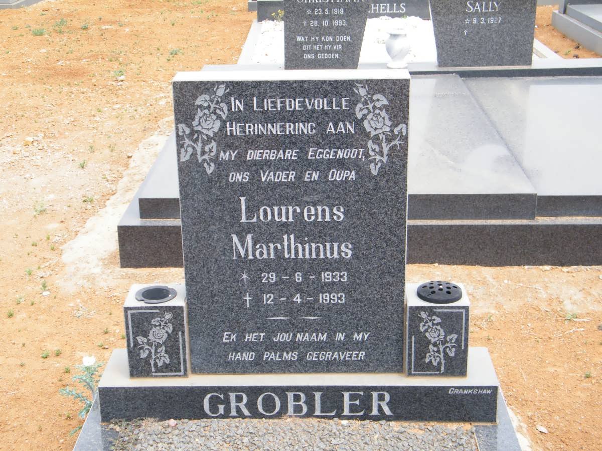 GROBLER Lourens Marthinus 1933-1993