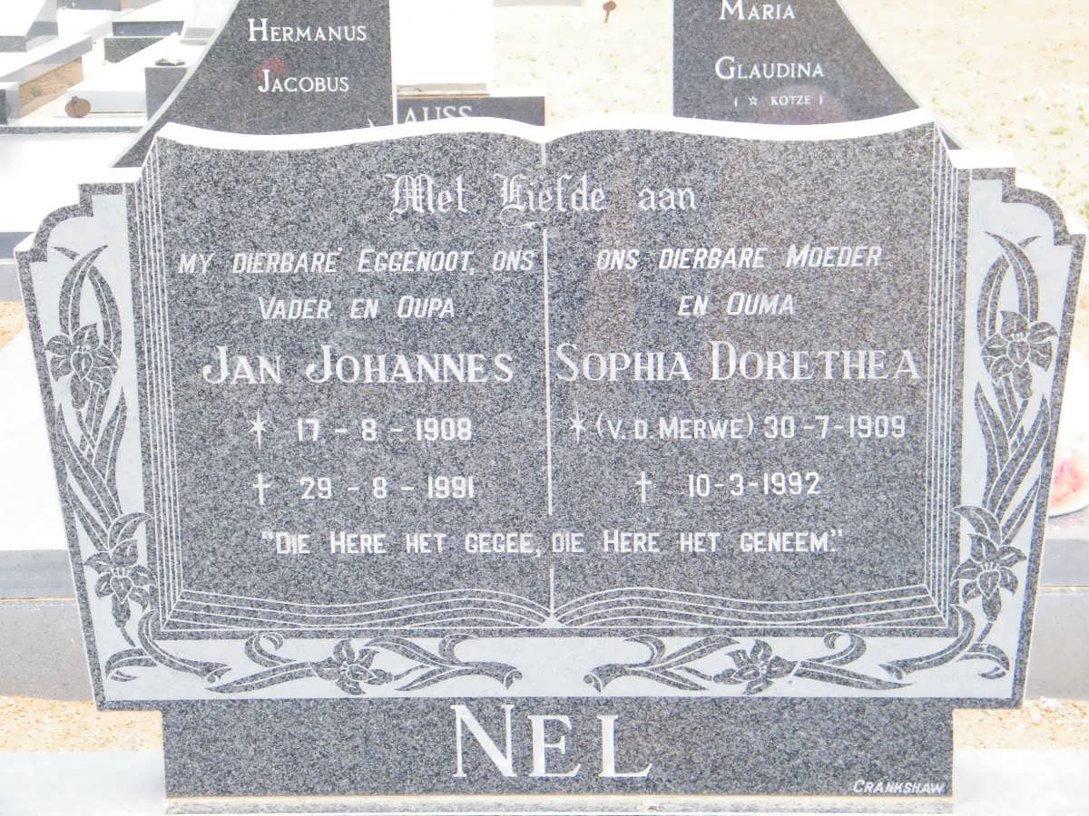 NEL Jan Johannes 1908-1991 &amp; Sophia Dorethea V.D. MERWE 1909-1992