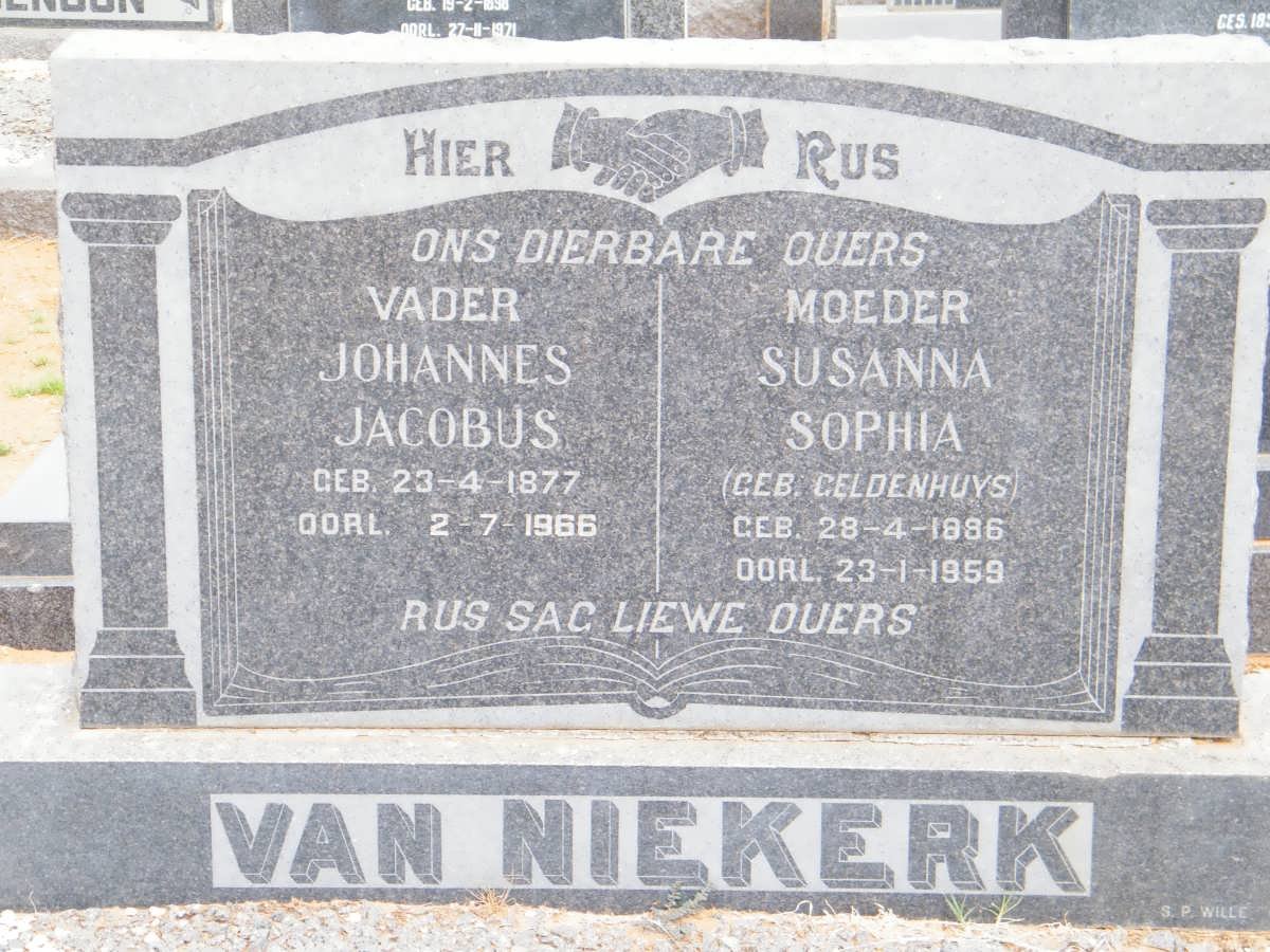 NIEKERK Johannes Jacobus, van 1877-1966 &amp; Susanna Sophia GELDENHUYS 1886-1959