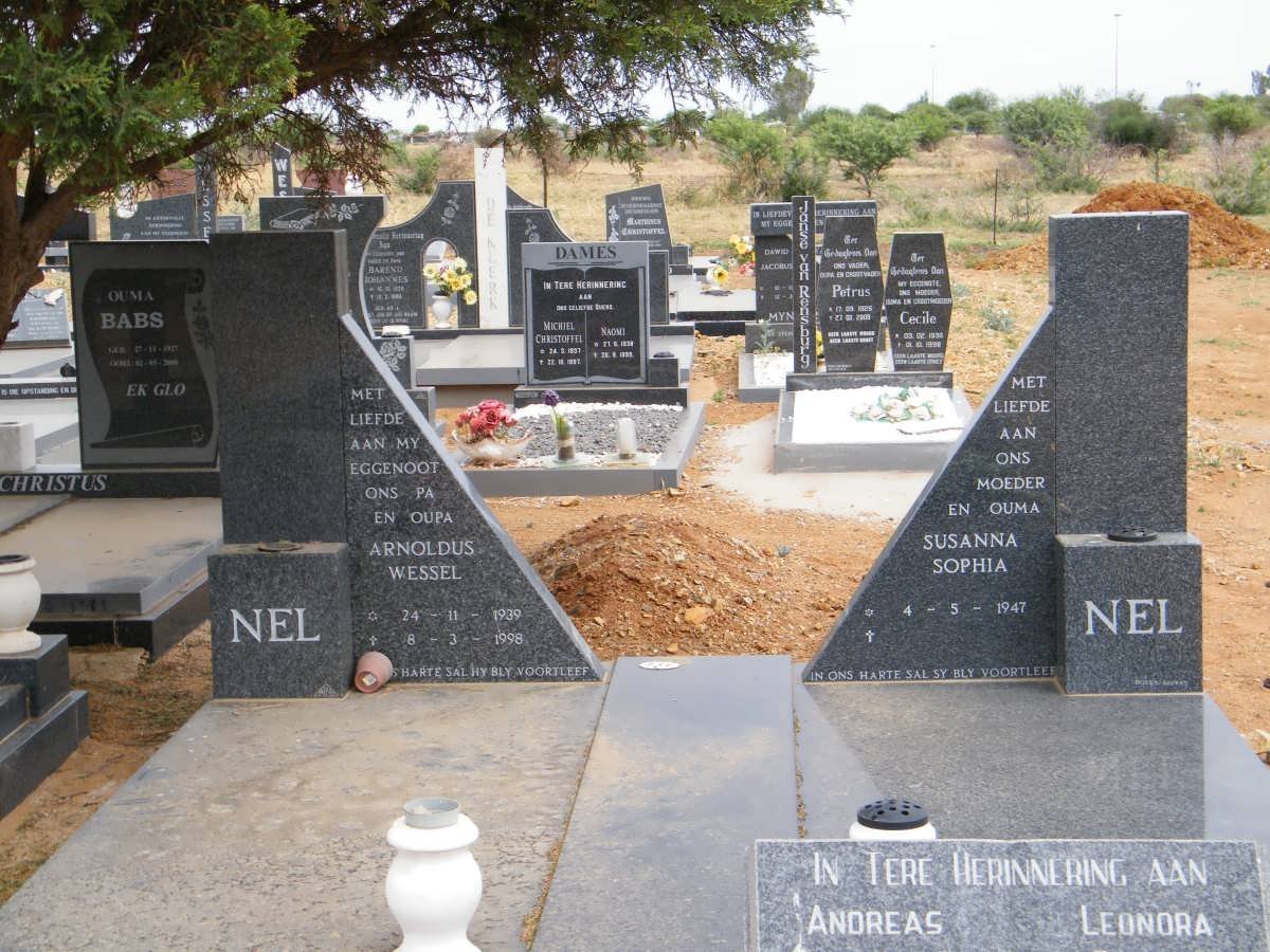 NEL Arnoldus Wessel 1939-1998 &amp; Susanna Sophia 1947-