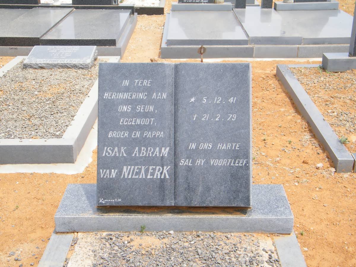 NIEKERK Isak Abram, van 1941-1979