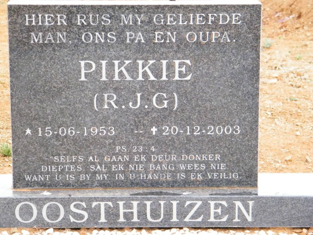 OOSTHUIZEN R.J.G. 1953-2003