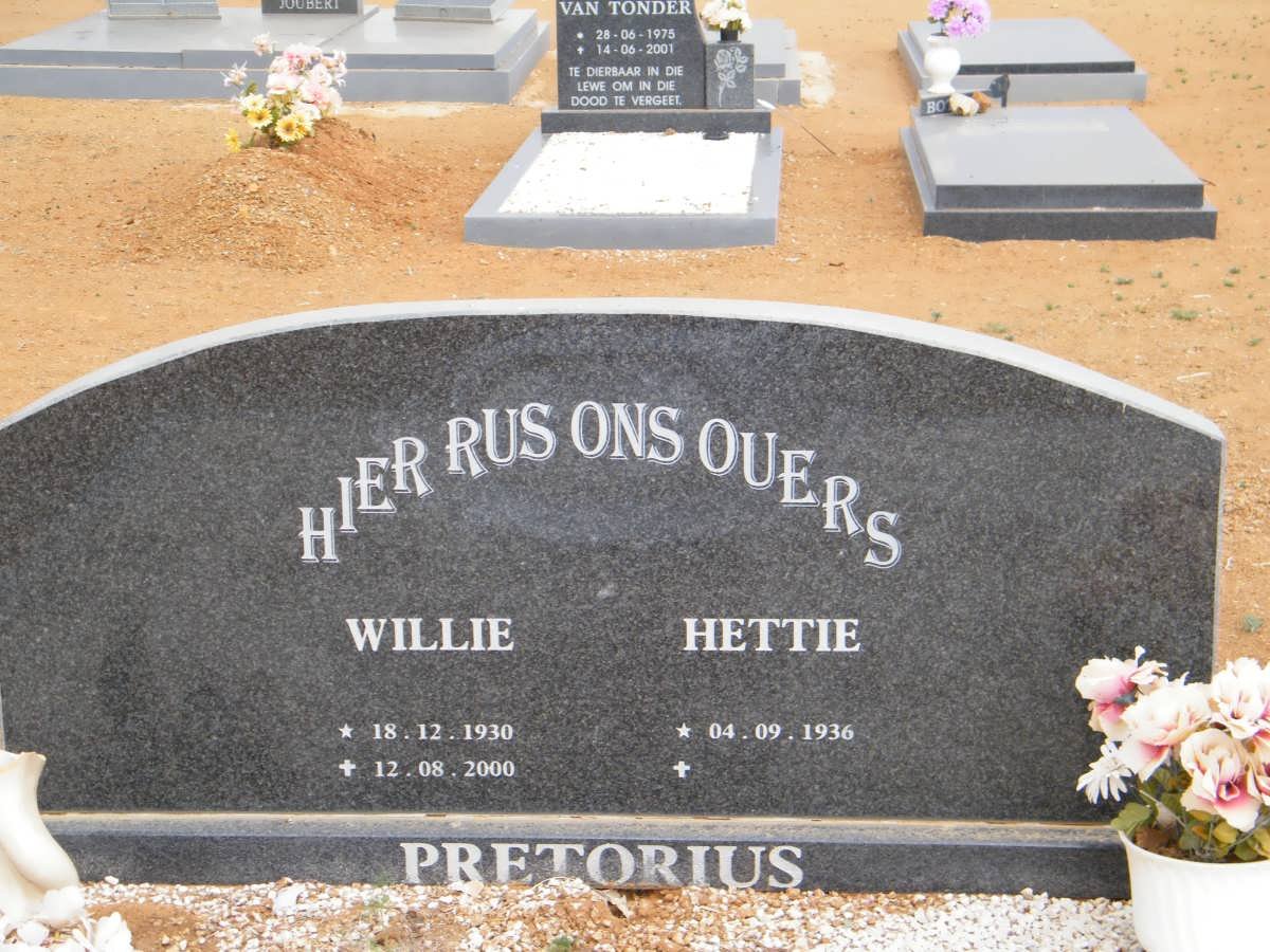 PRETORIUS Willie 1930-2000 &amp; Hettie 1936-