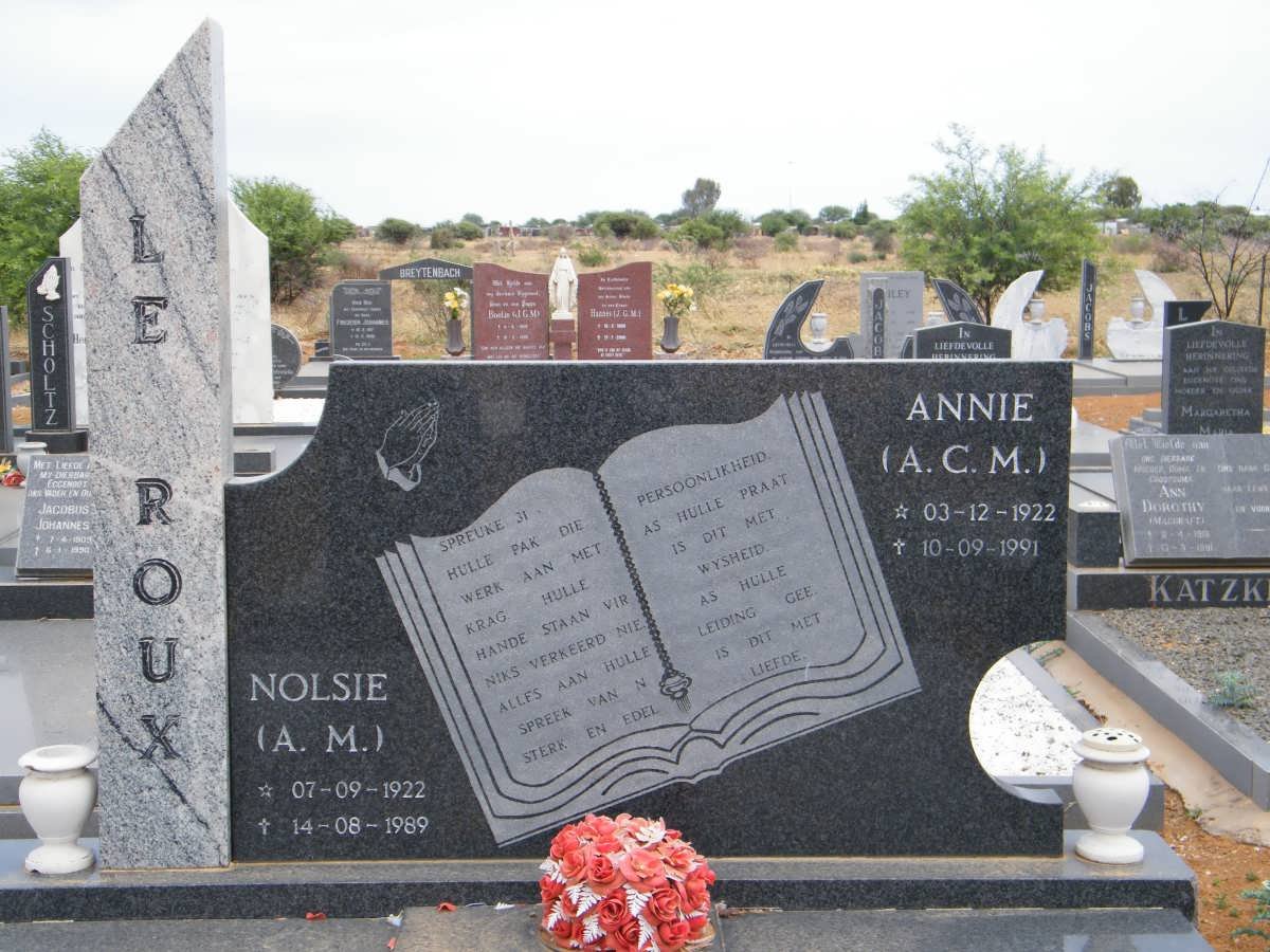 ROUX A.M., le 1922-1989 &amp; A.C.M. 1922-1991