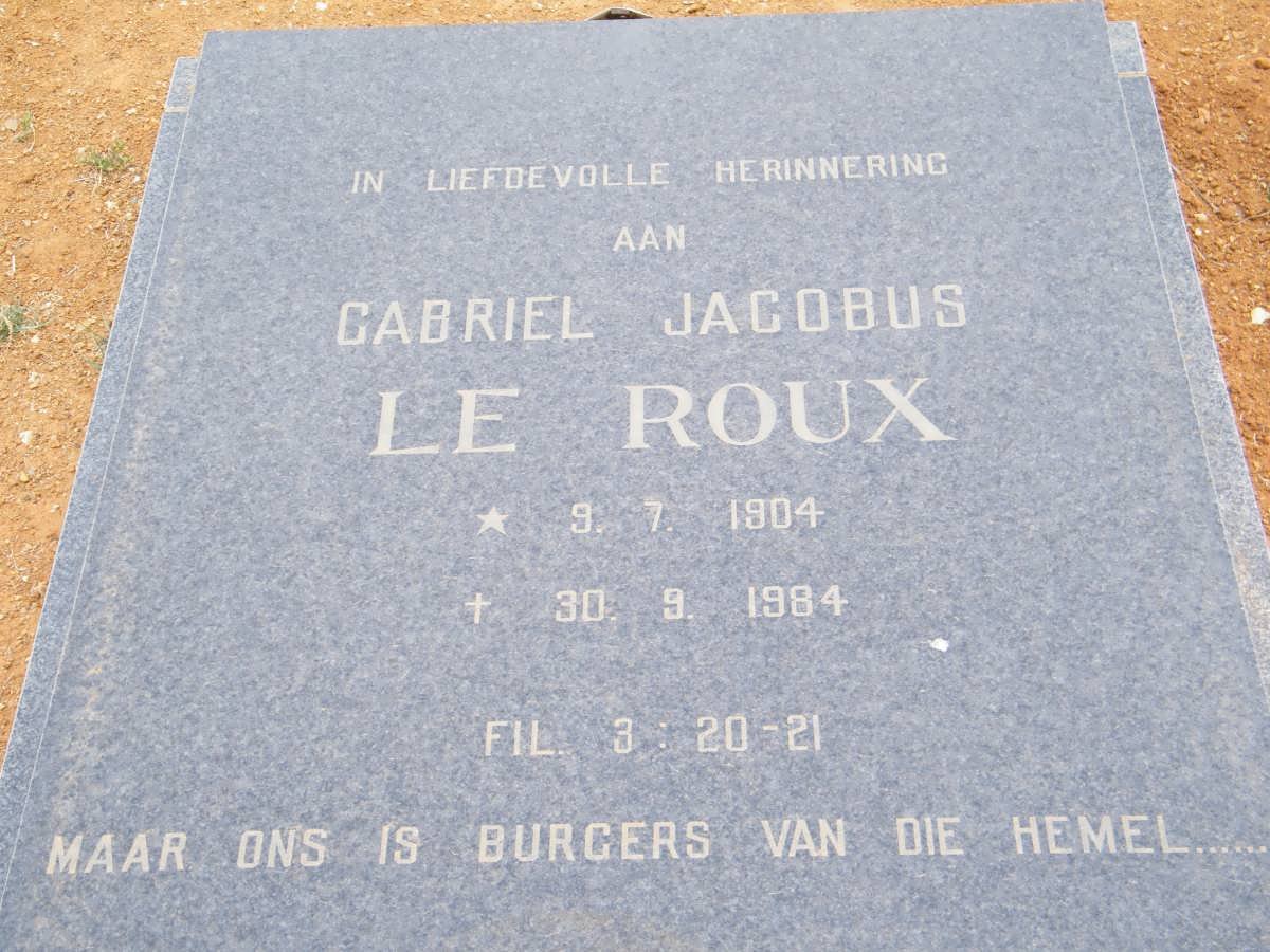 ROUX Gabriel Jacobus, le 1904-1984