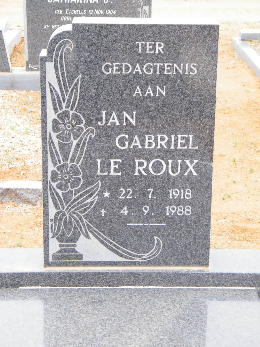 ROUX Jan Gabriel, le 1918-1988