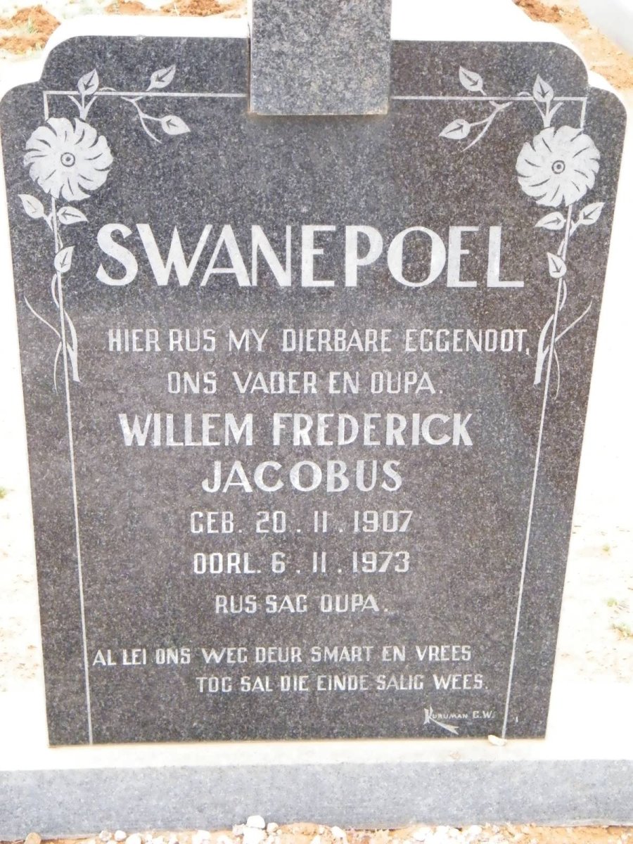 SWANEPOEL Willem Frederick Jacobus 1907-1973