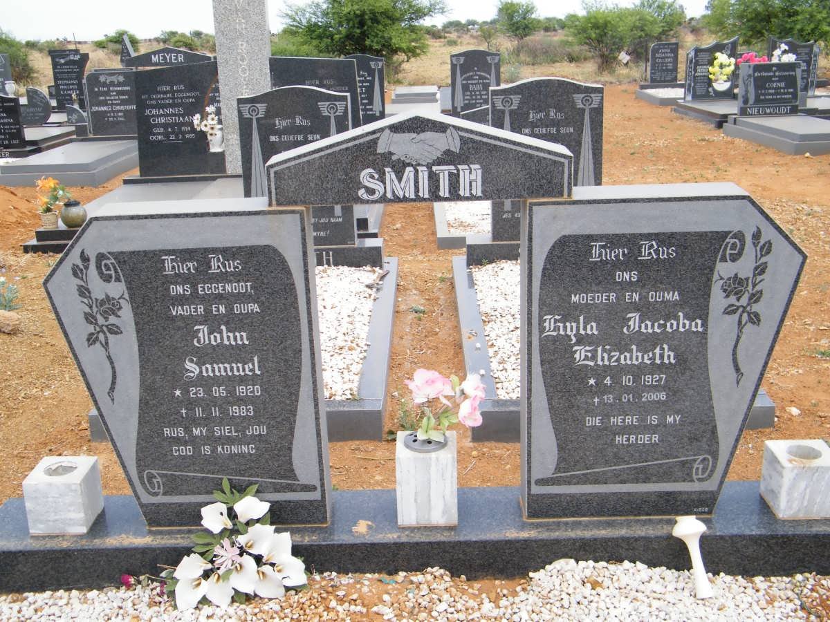 SMITH John Samuel 1920-1983 &amp; Kyla Jacoba Elizabeth 1927-2006