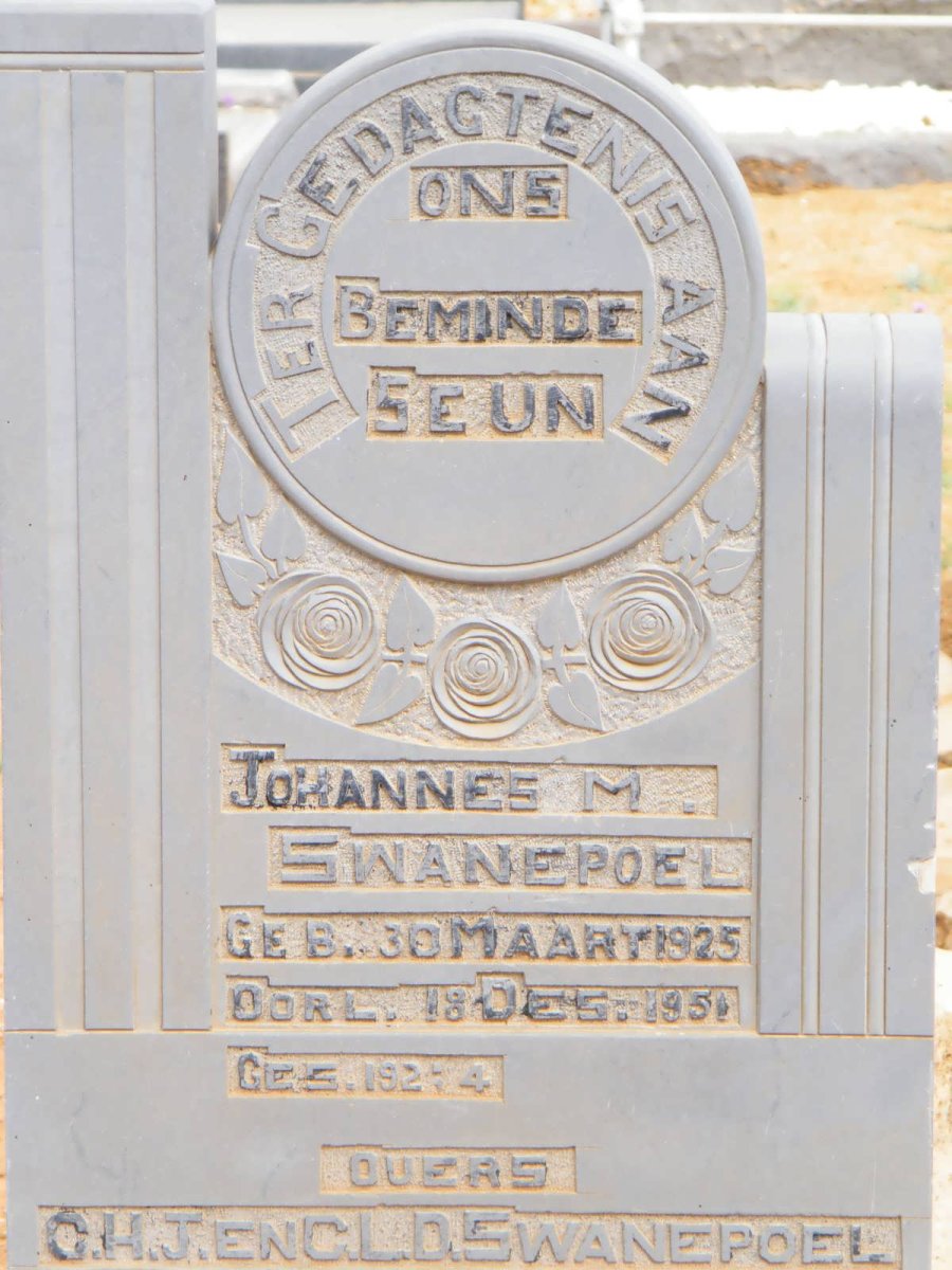 SWANEPOEL Johannes M. 1925-1951