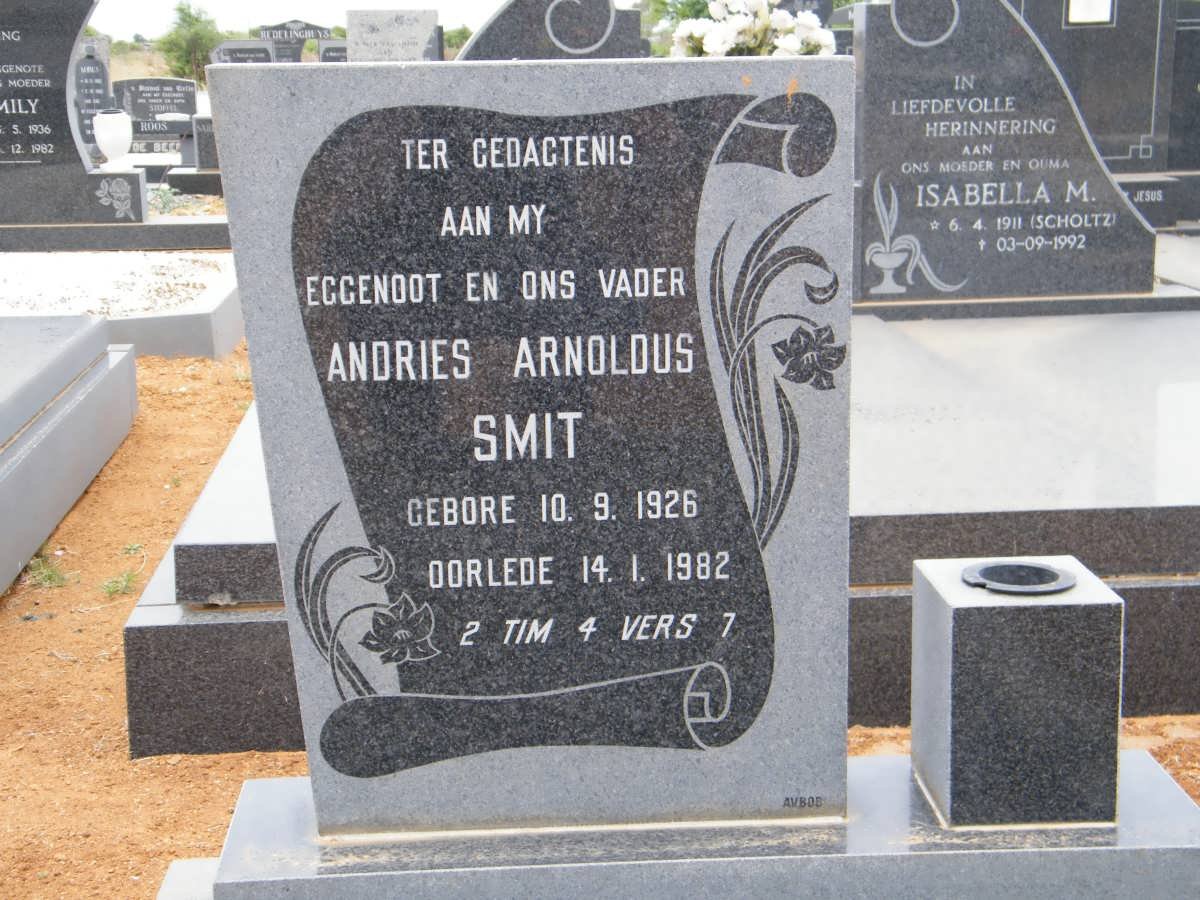 SMIT Andries Arnoldus 1926-1982