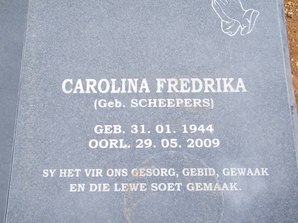 SWANEPOEL Hendrik Fredrika Jacobus 1940-2001 &amp; Carolina Fredrika SCHEEPERS 1944-2009