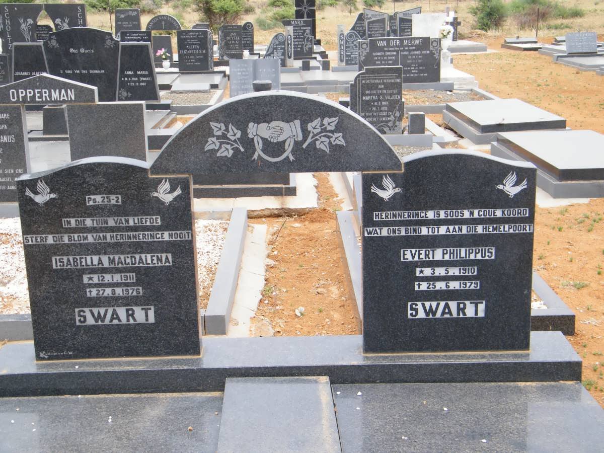 SWART Evert Philippus 1910-1979 &amp; Isabella Magdalena 1911-1976