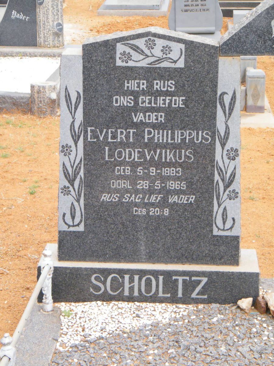 SCHOLTZ Evert Philippus Lodewikus 1883-1965