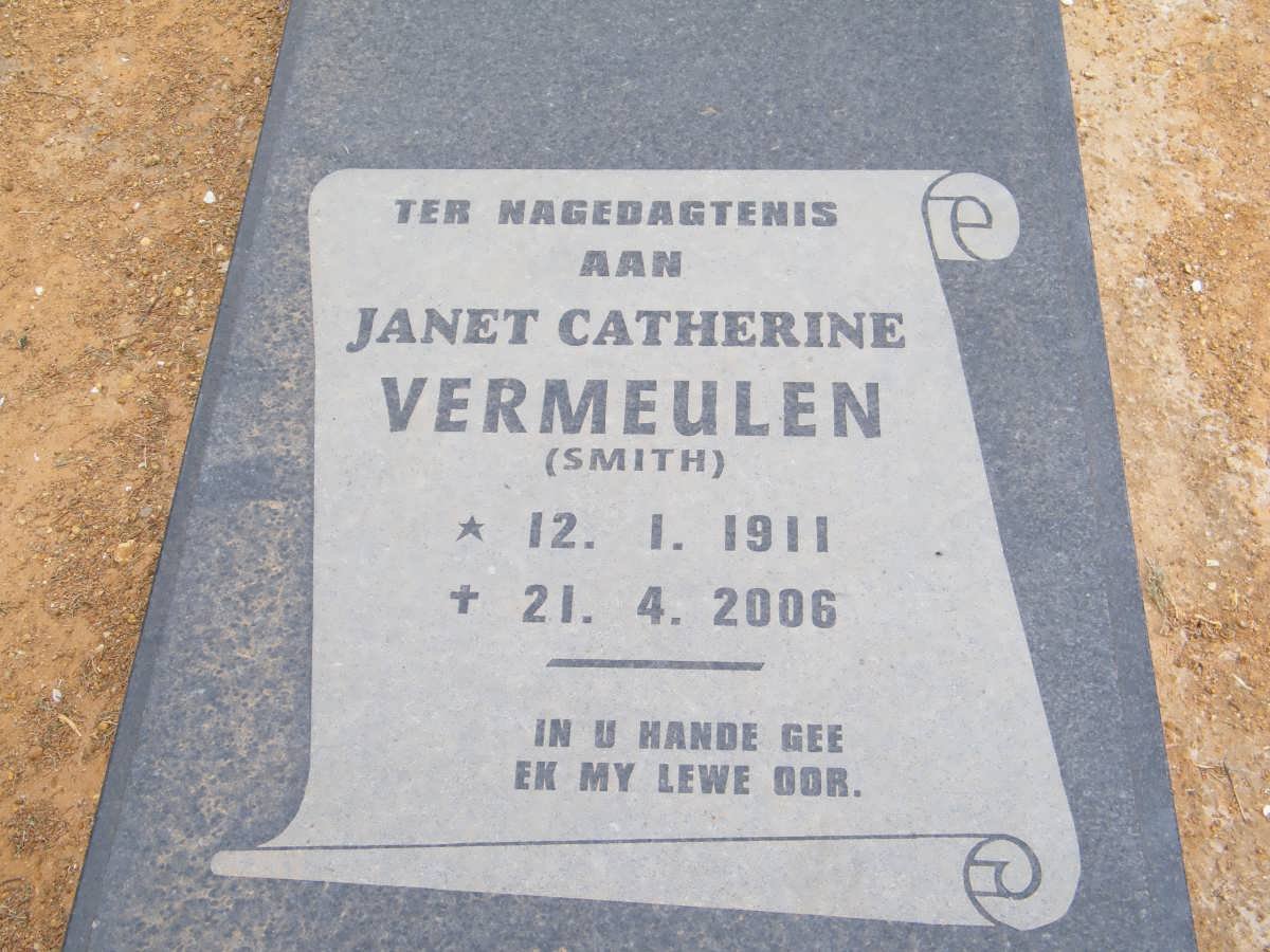 VERMEULEN Janet Catherine nee SMITH 1911-2006