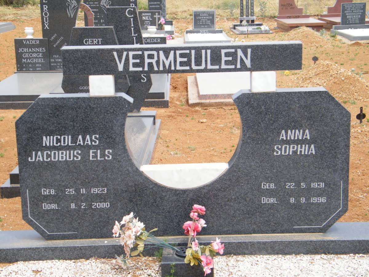 VERMEULEN Nicolaas Jacobus Els 1923-2000 &amp; Anna Sophia 1931-1996