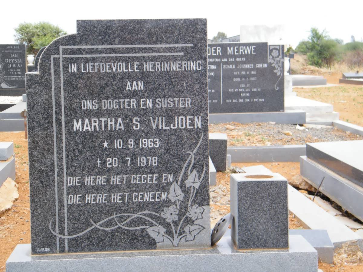 VILJOEN Martha S. 1963-1978