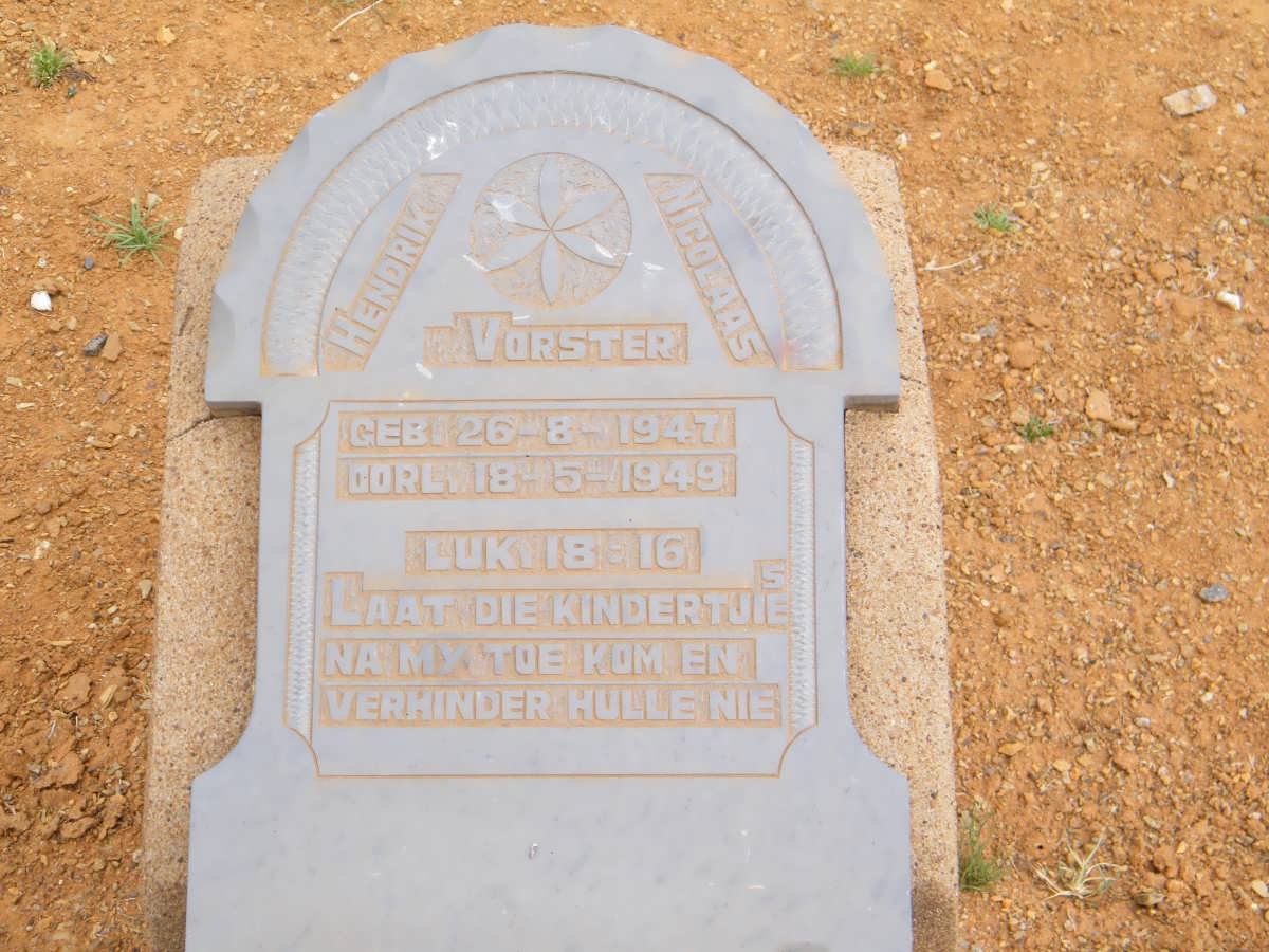 VORSTER Hendrik Nicolaas 1947-1949
