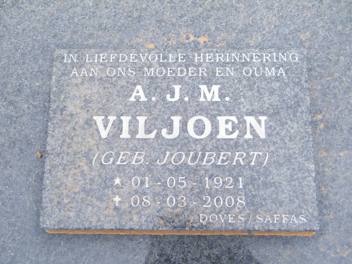 VILJOEN Hermanus Karel 1908-1988 &amp; VILJOEN A.J.M. JOUBERT 1921-2008