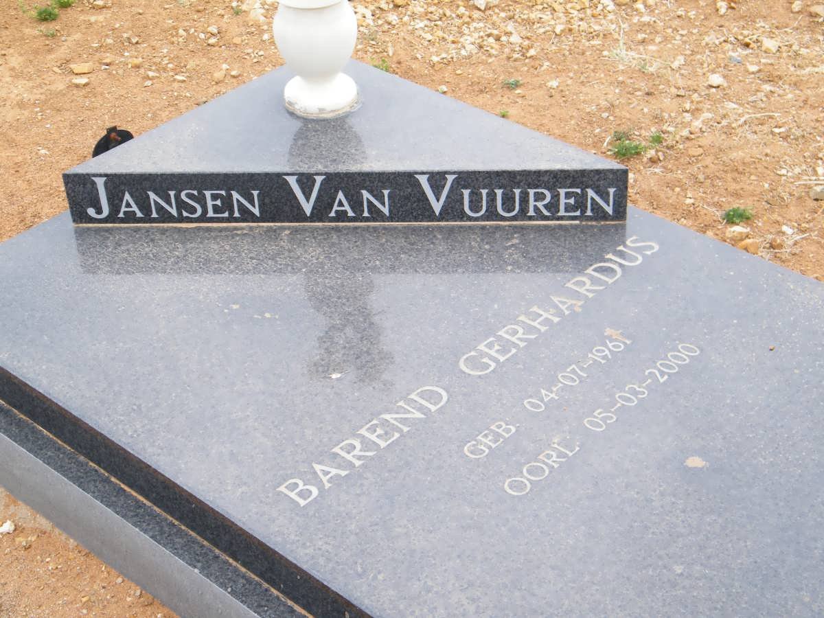 VUUREN Barend Gerhardus, Jansen van 1961-2000