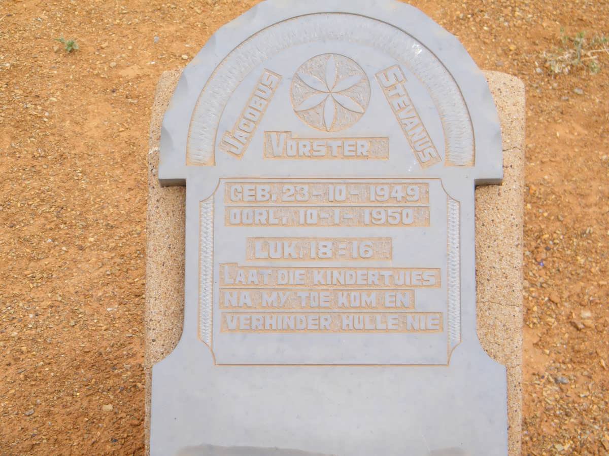 VORSTER Jacobus Stevanus 1949-1950