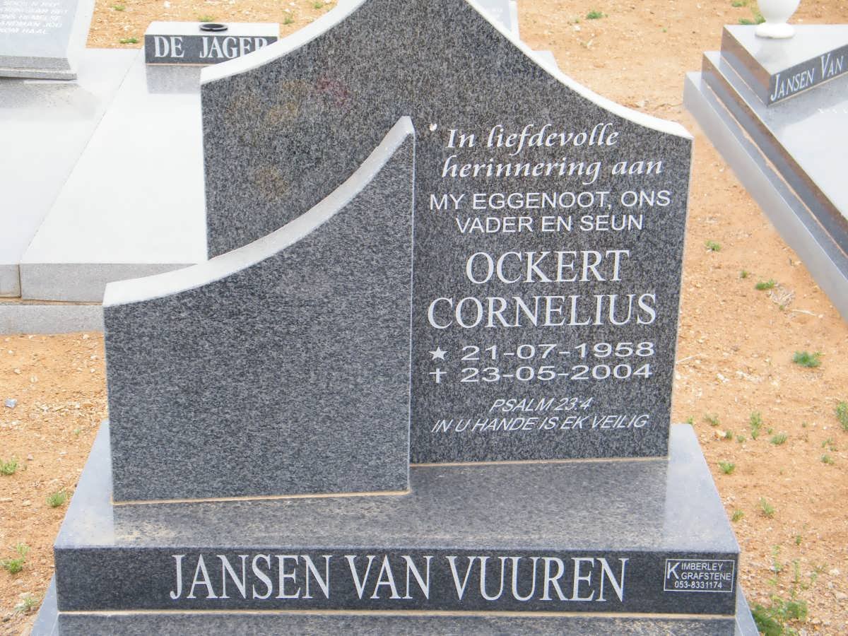 VUUREN Ockert Cornelius, Jansen van 1958-2004