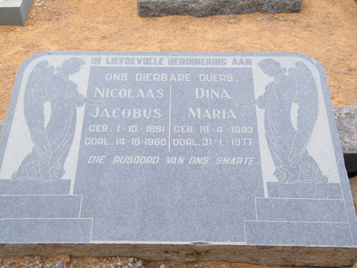 ? Nicolaas Jacobus 1891-1960 &amp; Dina Maria 1893-1977