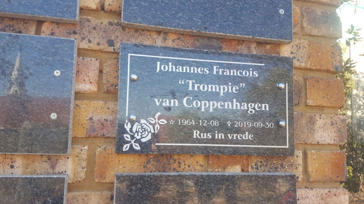 COPPENHAGEN Johannes Francois, van 1964-2019