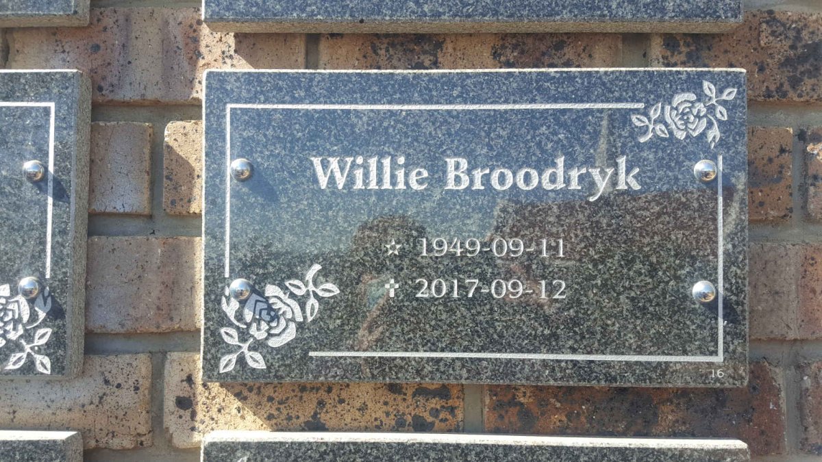 BROODRYK Willie 1949-2017